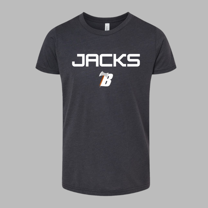 **CLEARANCE ITEM** Bella Canvas Triblend Tee - SOLID DARK GREY (BEMIDJI LUMBERJACKS 11)