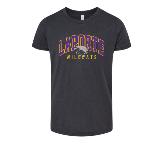 *CLEARANCE* YOUTH - Bella Canvas  Dark Grey Triblend Tee- L2