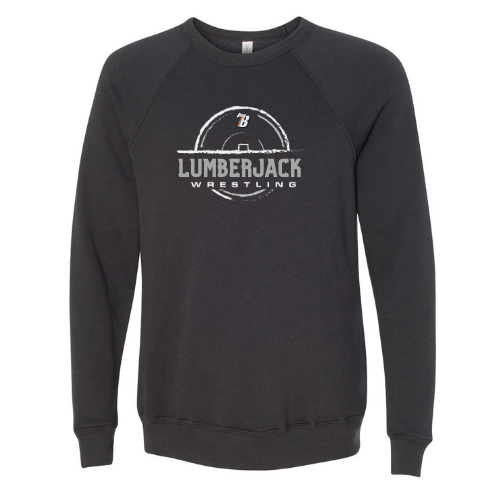 Adult Unisex Bella Canvas Sponge Fleece Crewneck Sweatshirt - DARK GREY (BHS Wrestling 2)