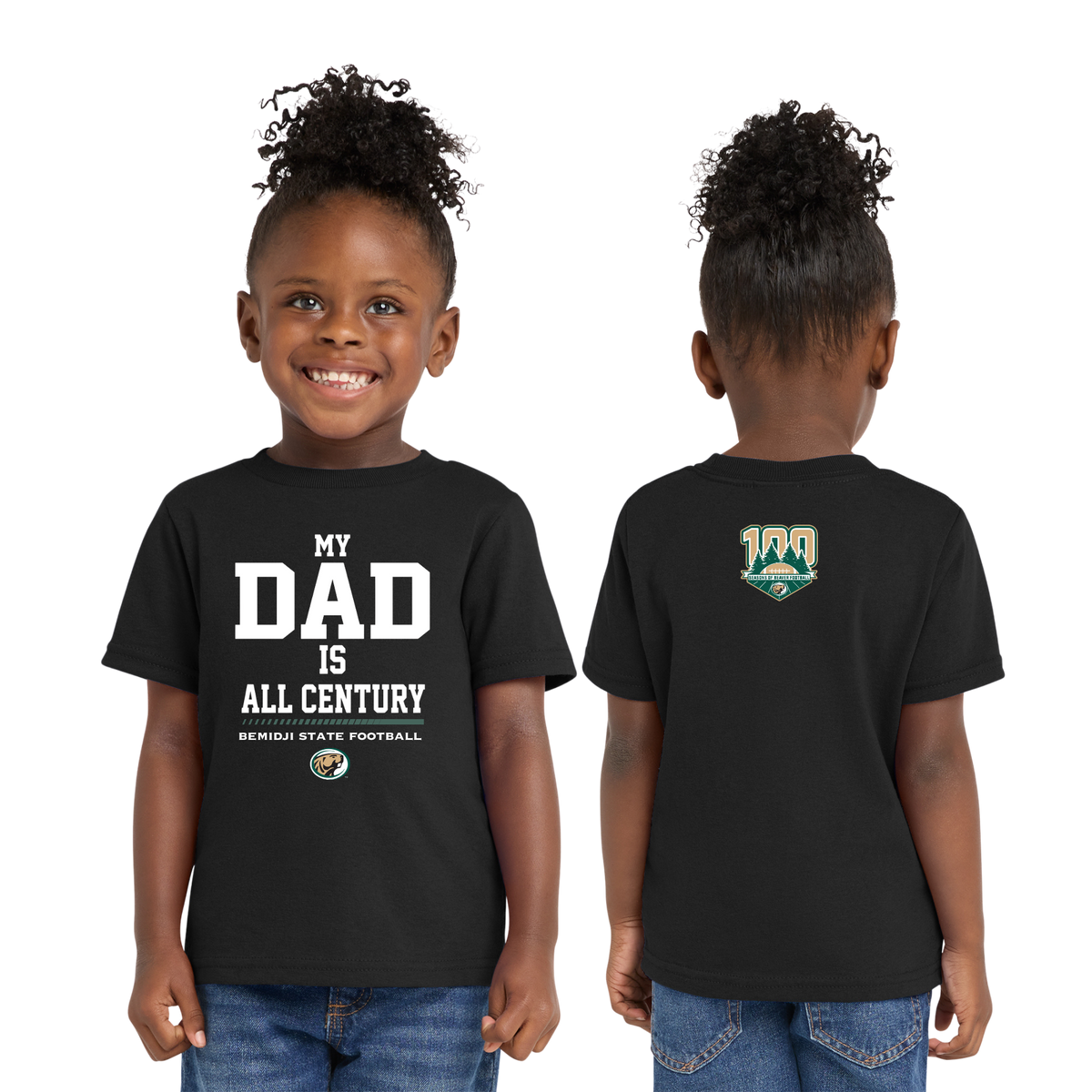 CAR54T Port & Co® Toddler Core Cotton Tee - BLACK (BSU CENTURY 4-1b)