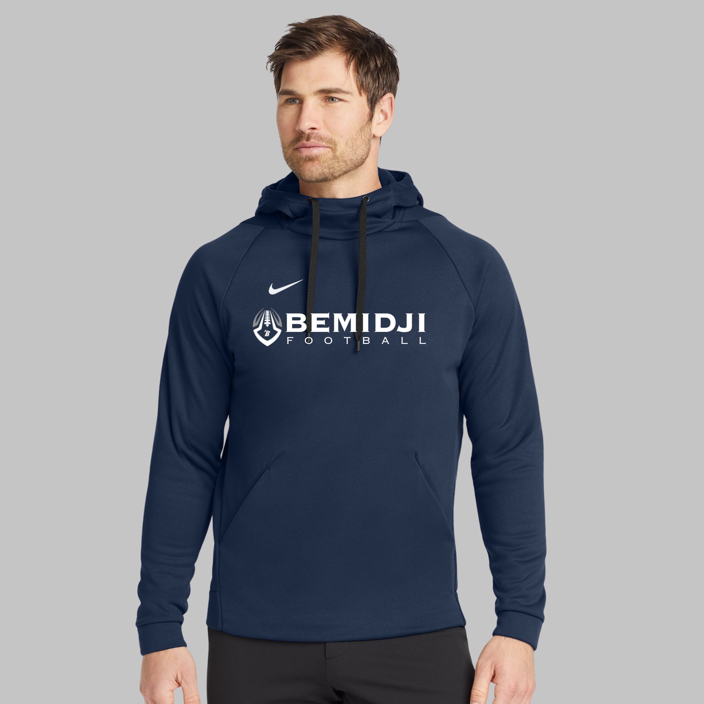 Nike Therma-FIT Pocket Pullover Fleece Hoodie - NAVY (FBcoach)