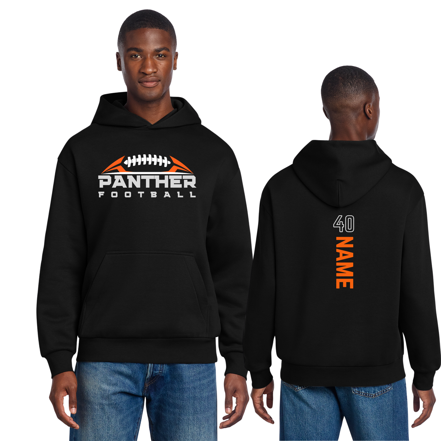 *CUSTOMIZABLE* DT6150  District® V.I.T.™ Heavyweight Fleece Hoodie - BLACK PR 1