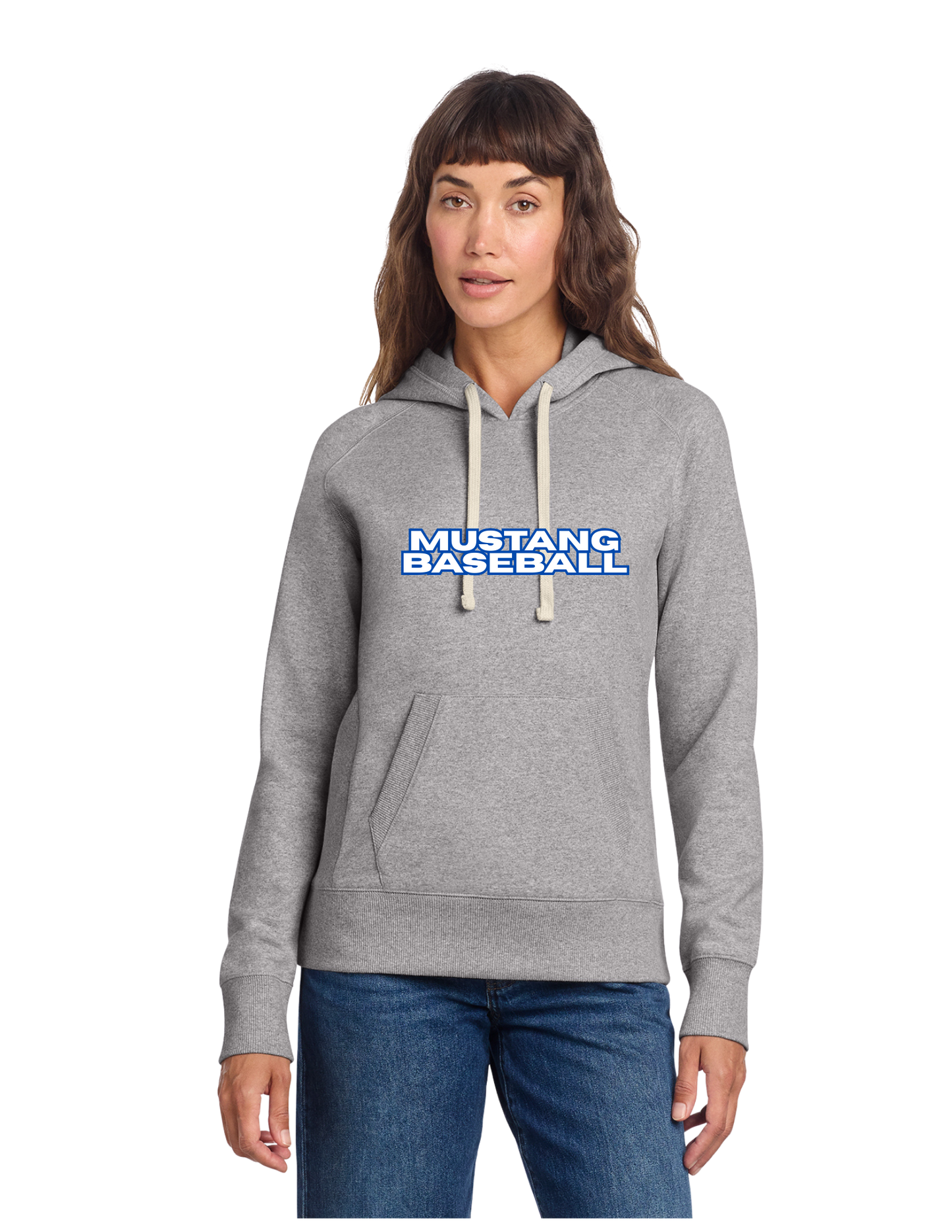 DISTRICT Women's Re-Fleece Hoodie - GREY (KN BASEBALL 8)