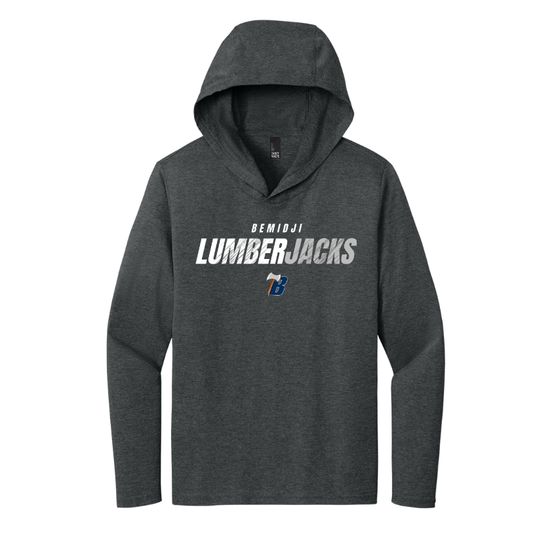 District® Perfect Tri® Long Sleeve Hoodie - BLACK FROST (BEMIDJI LUMBERJACKS 8)