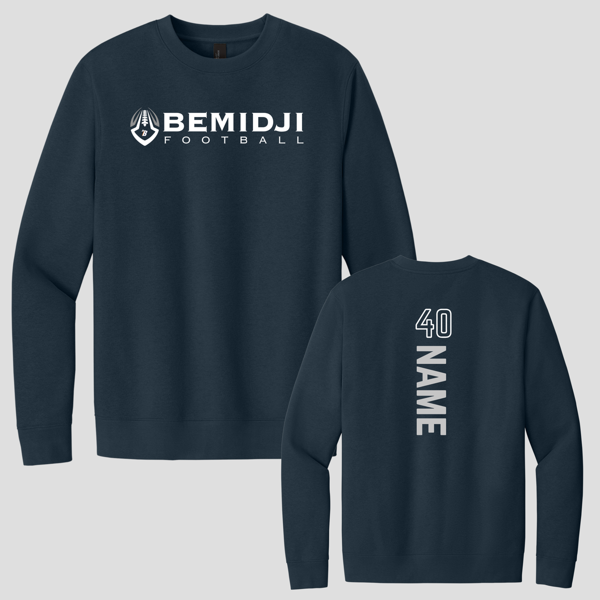 * CUSTOMIZABLE* District® V.I.T.™ Fleece Crew - DT6104/DT6104Y - NEW NAVY (BF 2B)