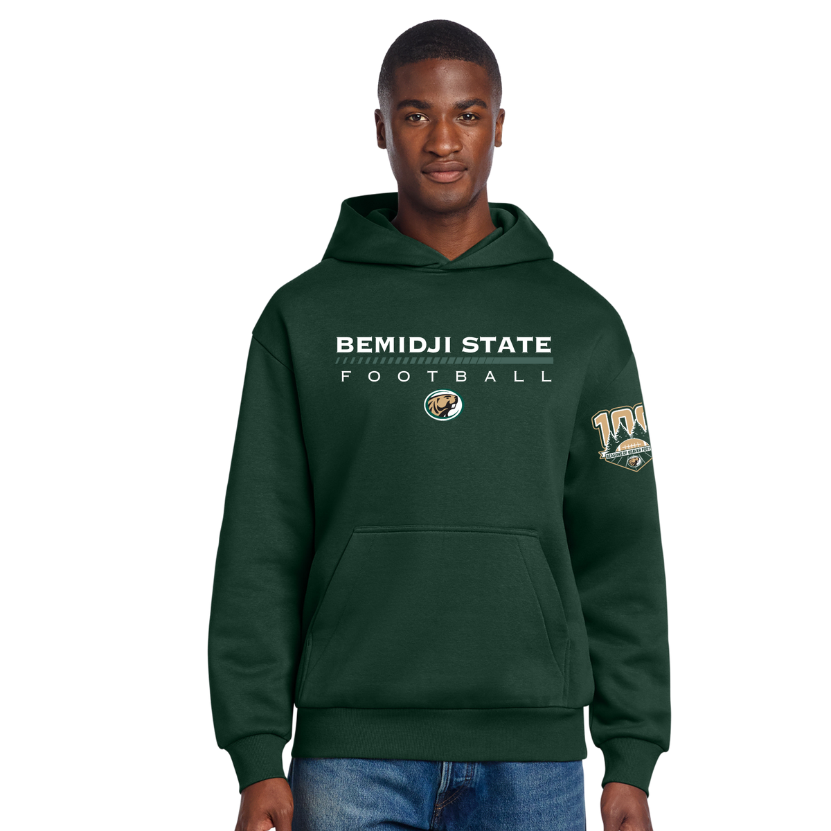 DT6150  District® V.I.T.™ Heavyweight Fleece Hoodie - Forest Green (BSU CENTURY 2-1.5b)