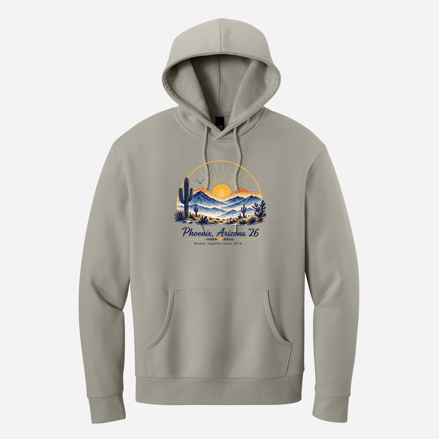 District® MelloFleece Hoodie - DT6700 - FOG (ROCKIN MOM)