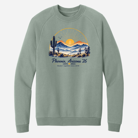 District® Cloud Fleece Crew - DT7804 - SLATE GREEN (ROCKINMOM)