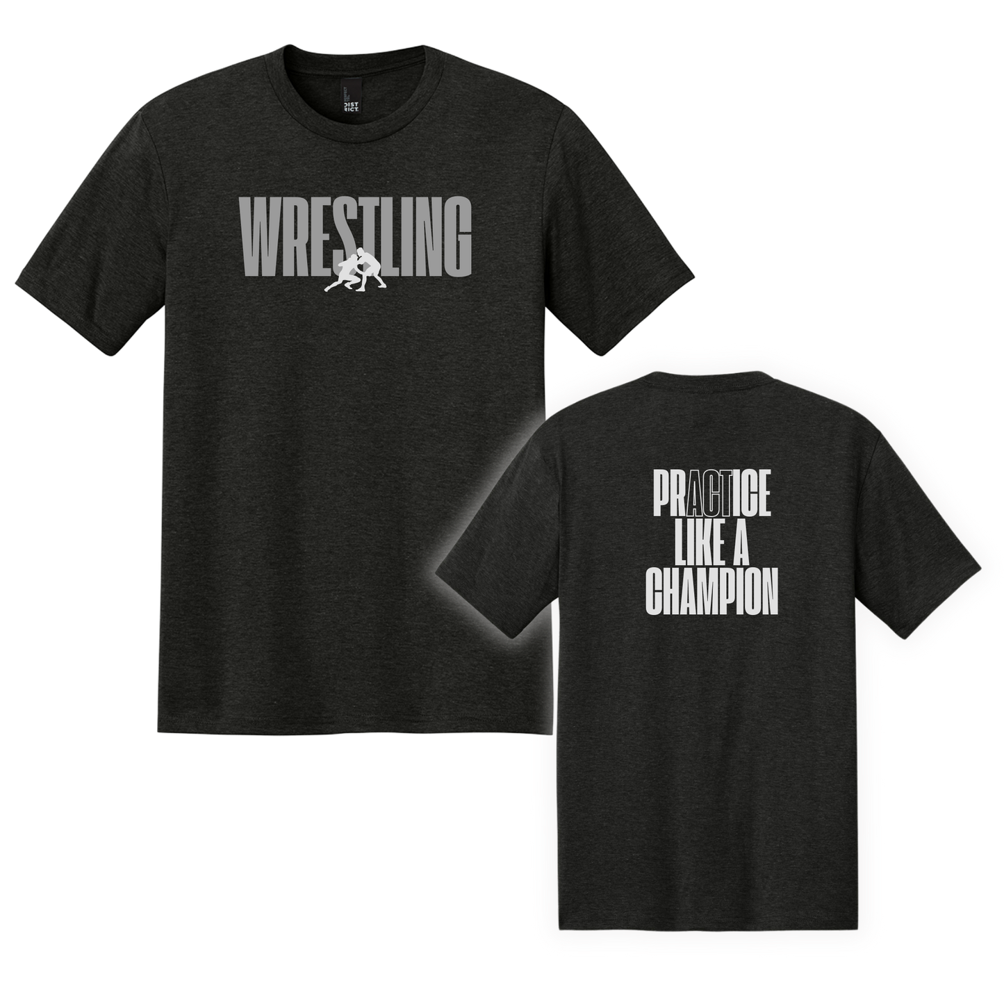 Adult Unisex District Perfect Tri Tee - Black Frost (NYWA Wrestling)