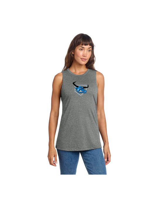 District® Women’s Perfect Tri® Muscle Tank (HEATHER CHARCOAL) - BLUE OX 1
