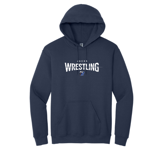 Adult Unisex Gildan Heavy Cotton Sweatshirt - NAVY (BHS Wrestling 1)