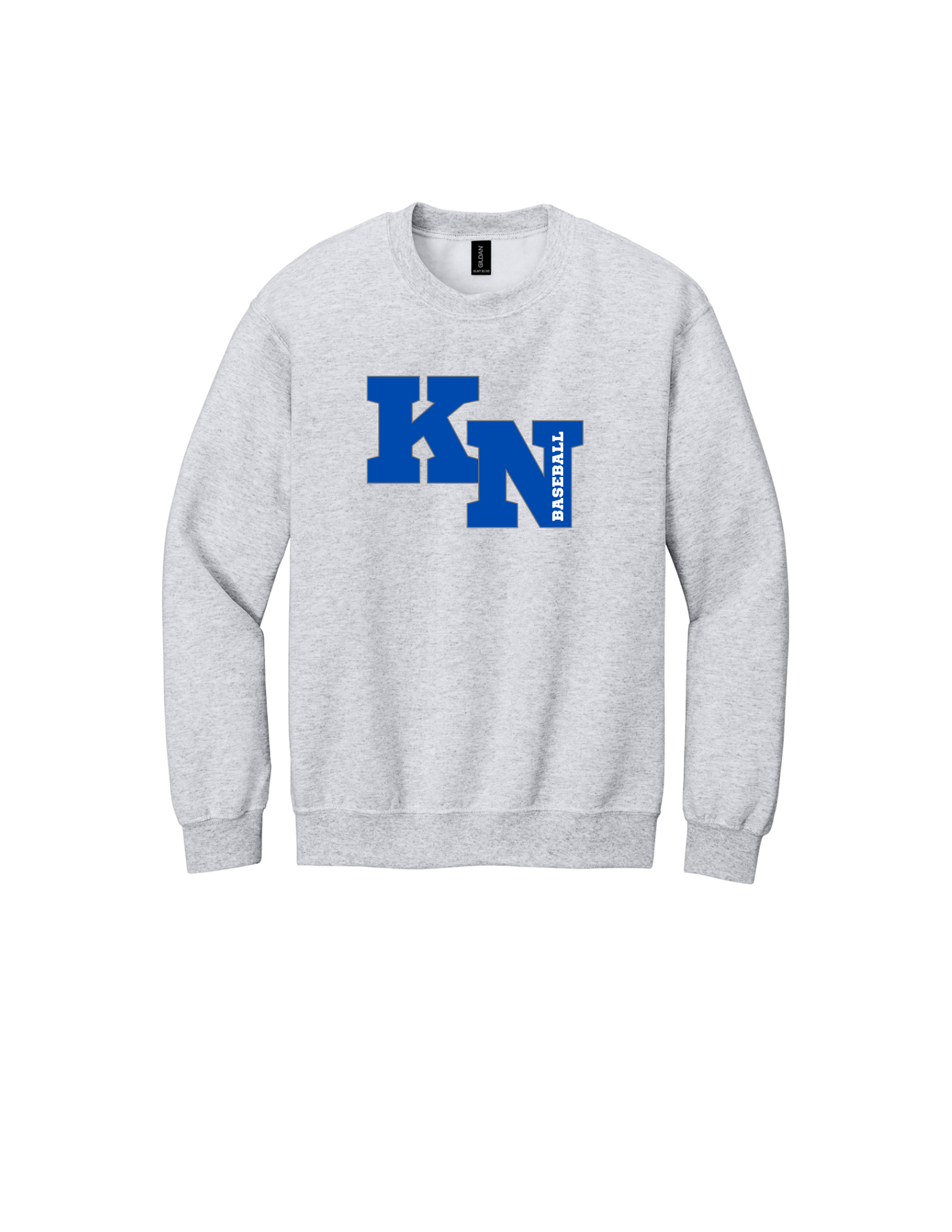 Adult Unisex Gildan Heavy Blend Crewneck Sweatshirt - ASH (KN BASEBALL 7)