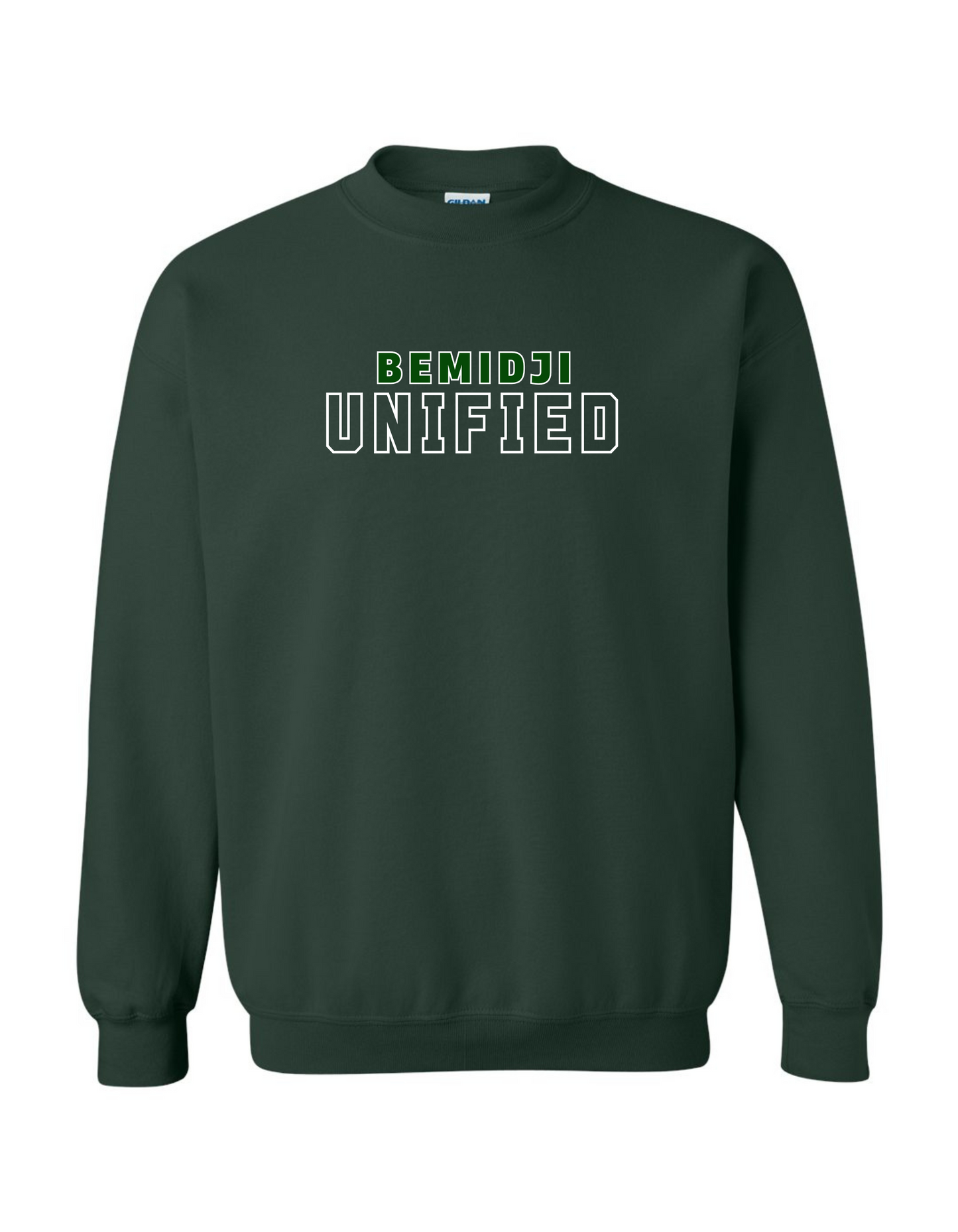 Adult Unisex Gildan Heavy Blend Crewneck Sweatshirt - FOREST (BSU Unified)