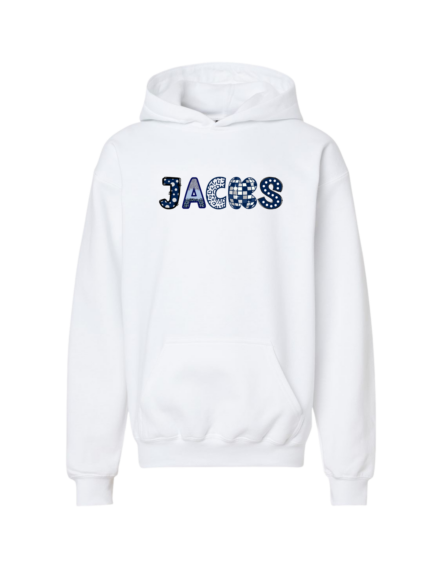 Youth Gildan Midweight Hooded Sweatshirt - WHITE (BHS)