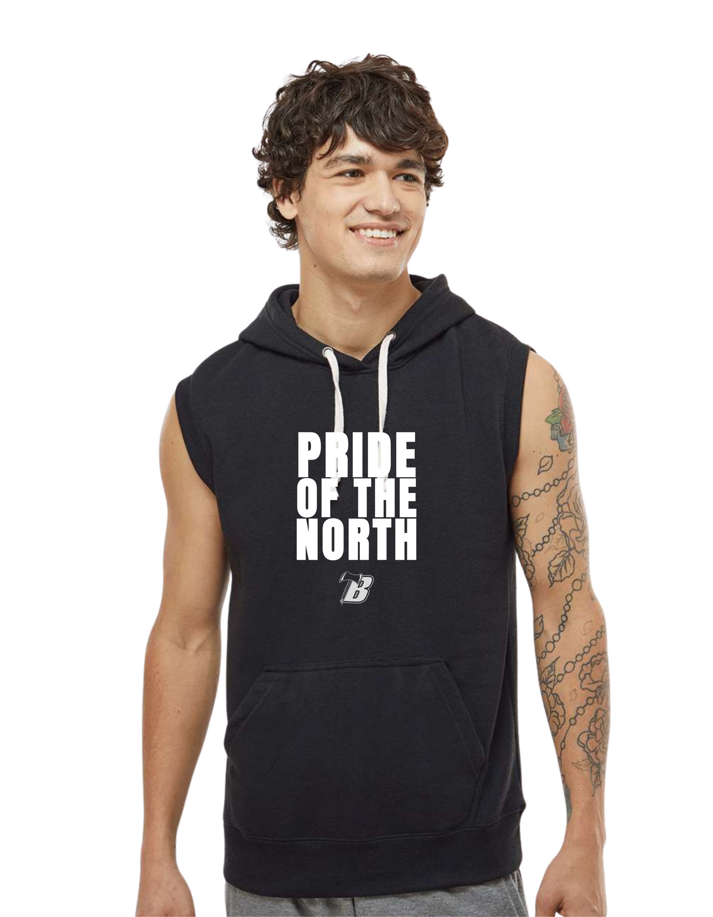 Men's Triblend Sleeveless Hooded Sweatshirt (BHS Football)