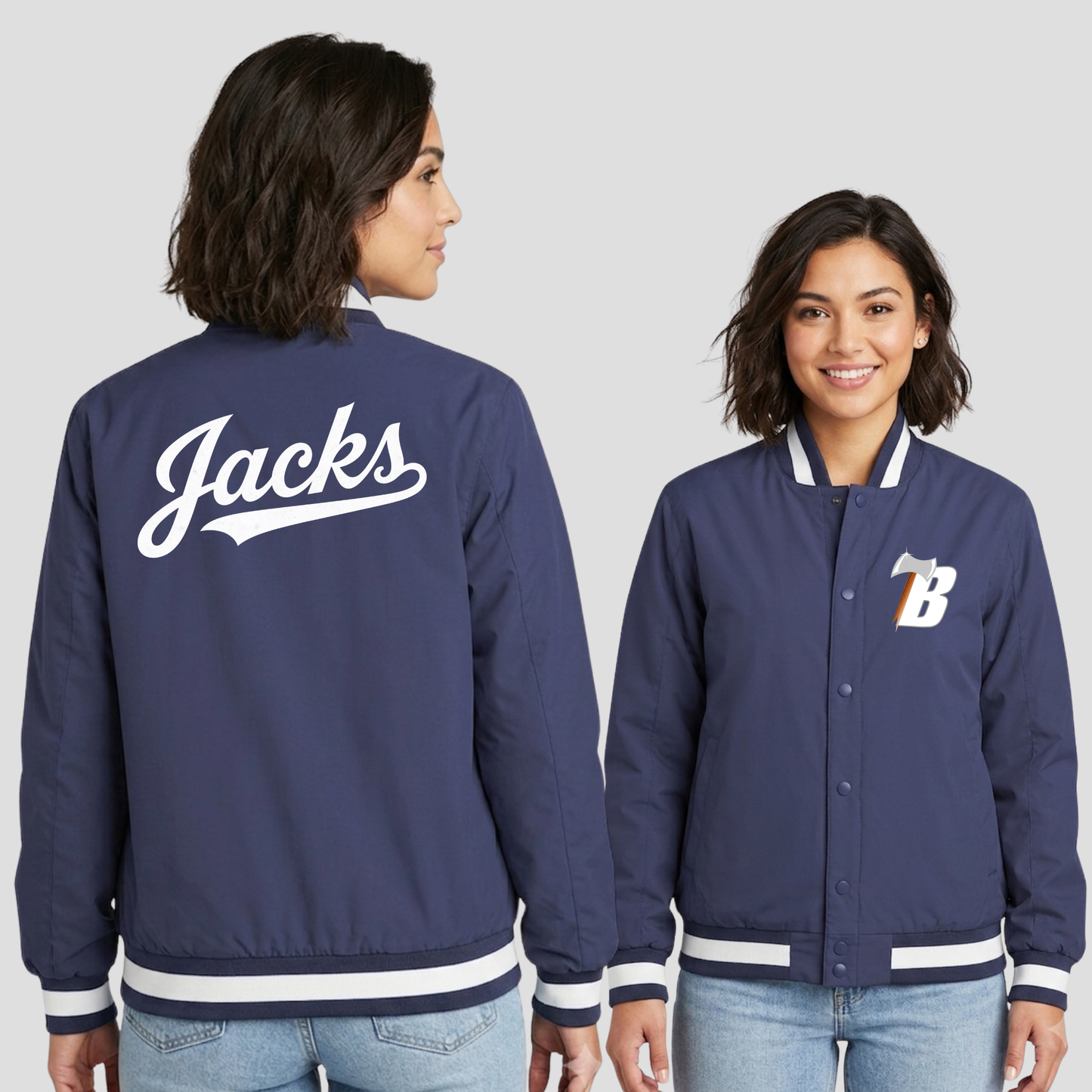 Sport-Tek® Insulated Varsity Jacket- NAVY (BHS Tennis)
