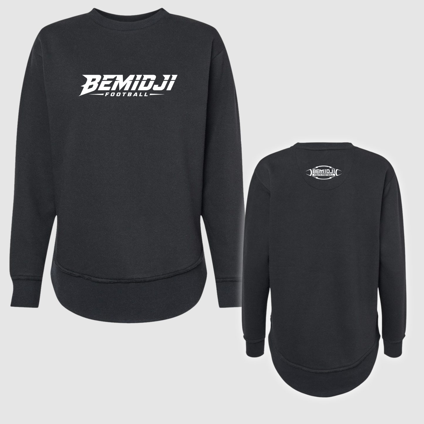 Women's Lat Fleece Weekend Crewneck - BLACK - BYF2026