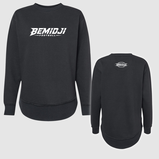 Women's Lat Fleece Weekend Crewneck - BLACK - BYF2026