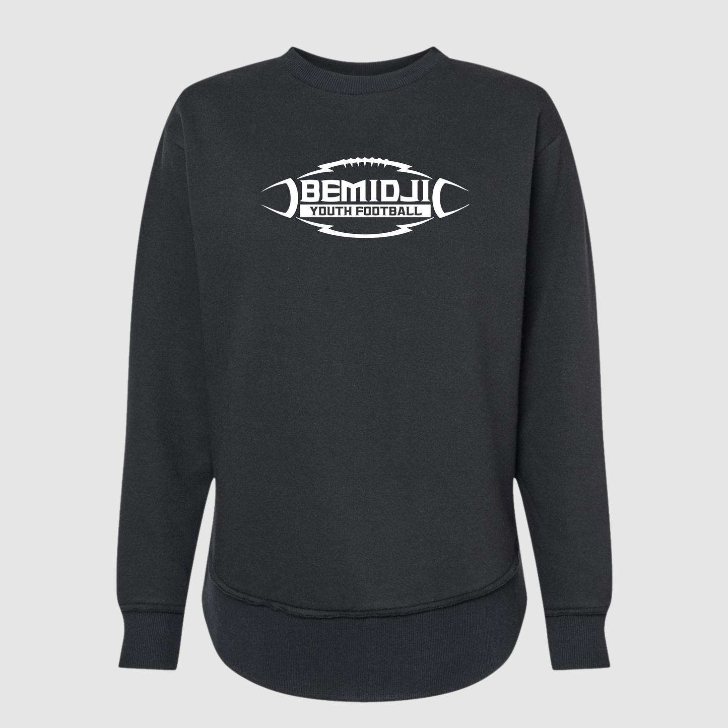 Women's Lat Fleece Weekend Crewneck - BLACK - BYF2026