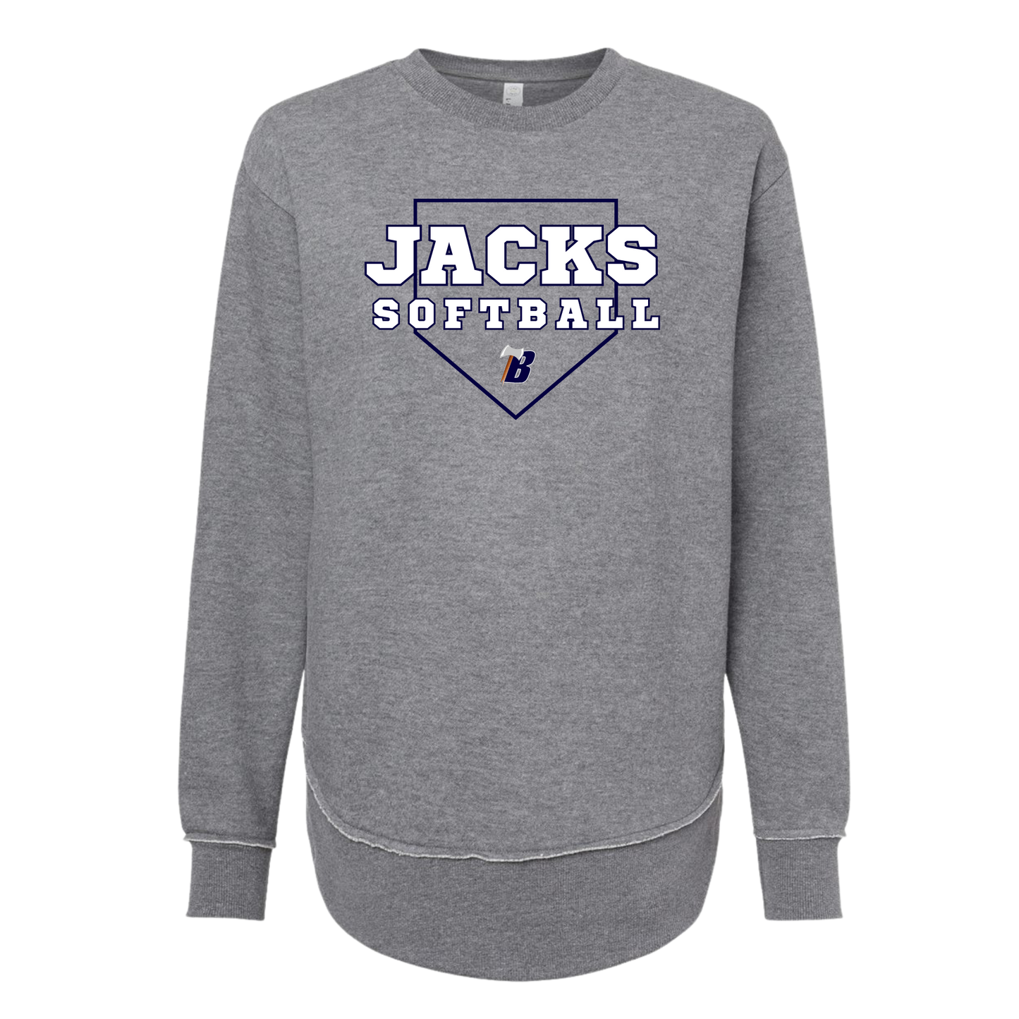 Women's Lat Fleece Weekend Crewneck - GREY (SB)