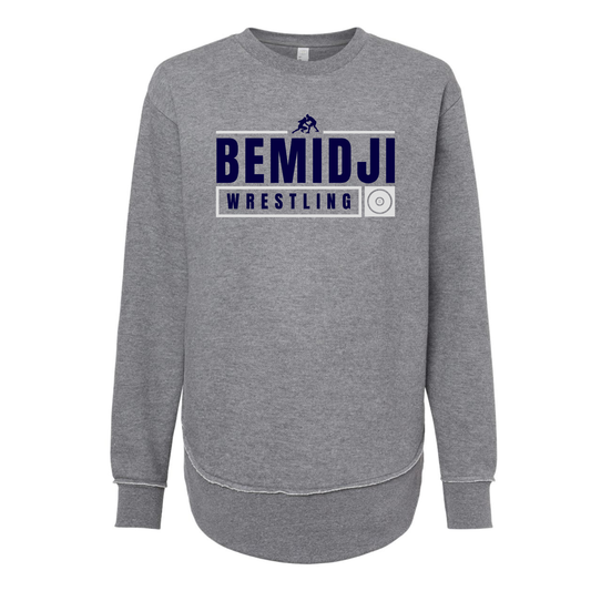Women's Lat Fleece Weekend Crewneck - GREY (BYW - 2)
