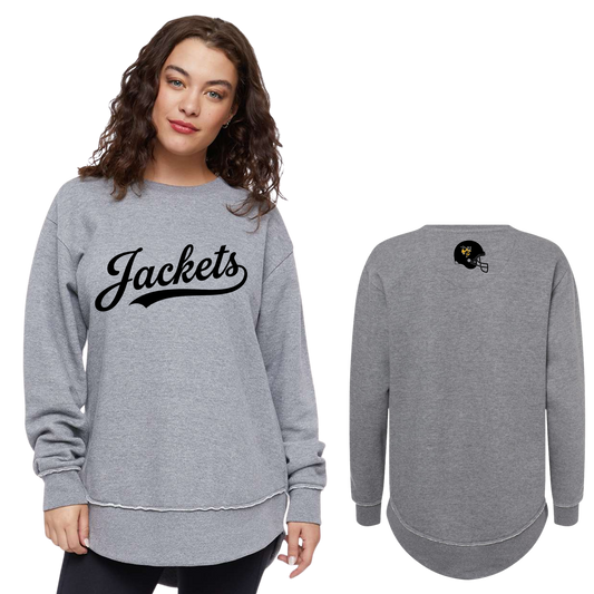 Women's Lat Fleece Weekend Crewneck  - GREY P4&P9