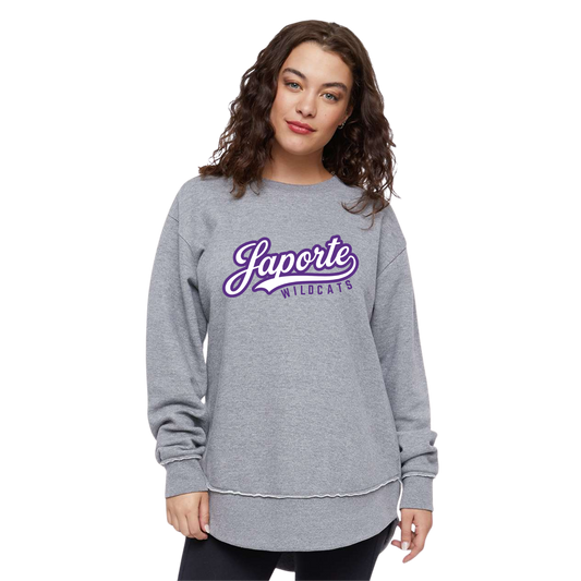 Women's Lat Fleece Weekend Crewneck  - GREY L1