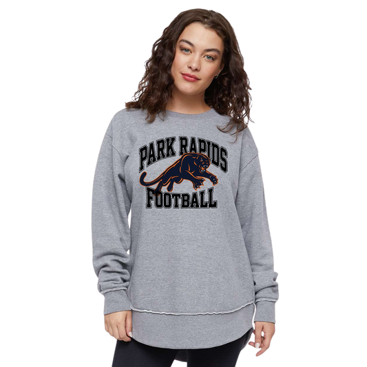 Women's Lat Fleece Weekend Crewneck  - GREY PR 3