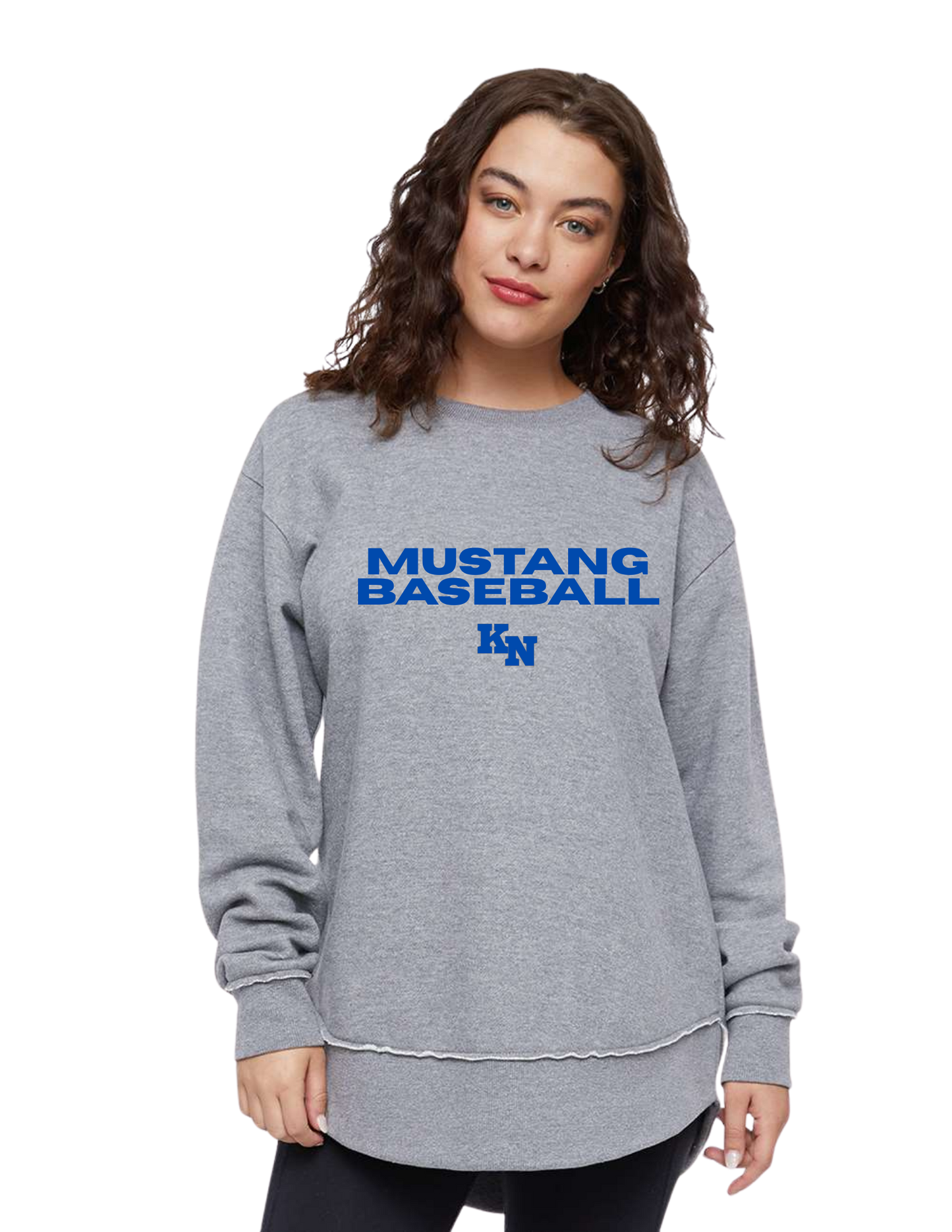 Women's Lat Fleece Weekend Crewneck - GREY (KN BASEBALL 6)