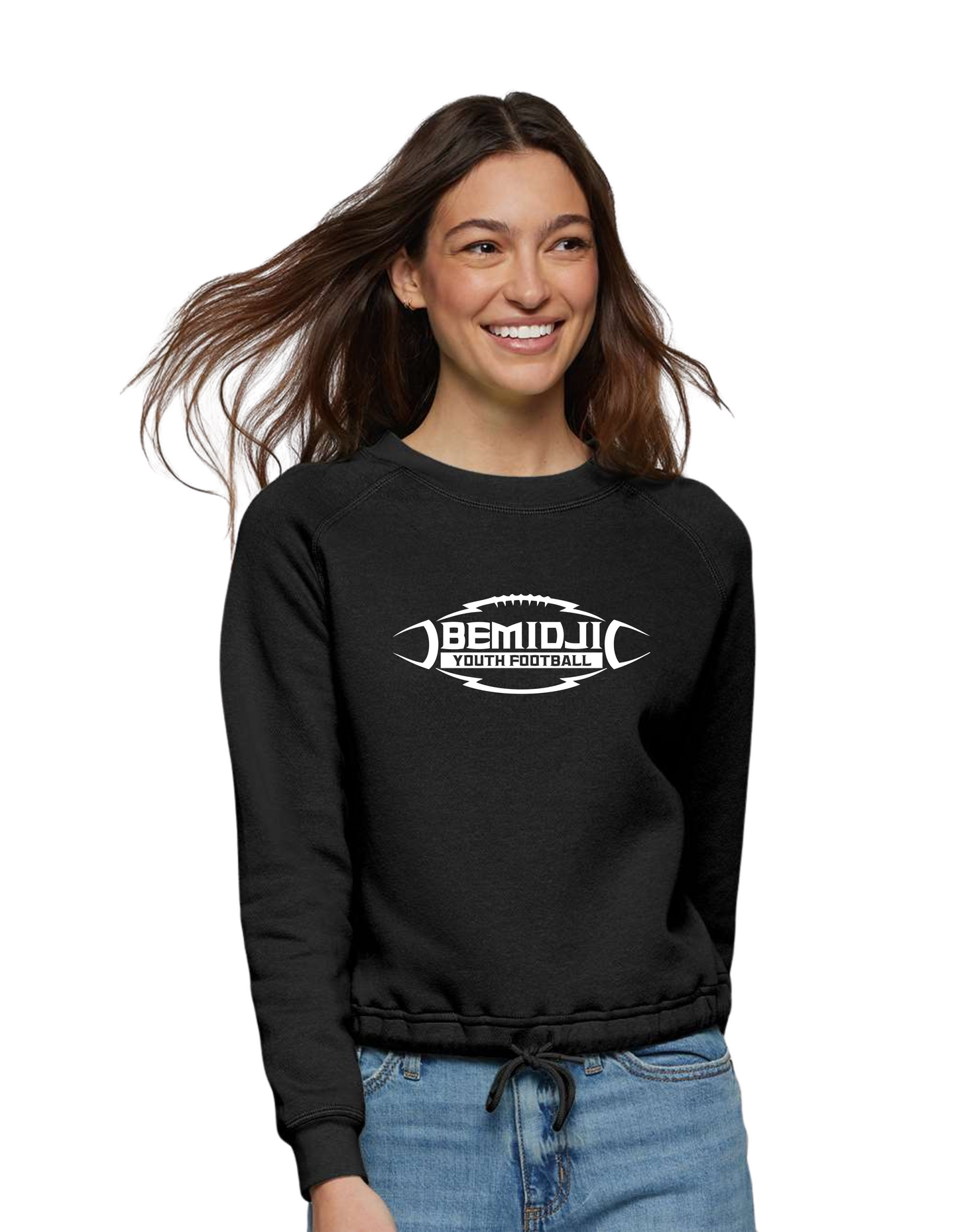Women's Relaxed Tie Crew Sweatshirt (BYF)