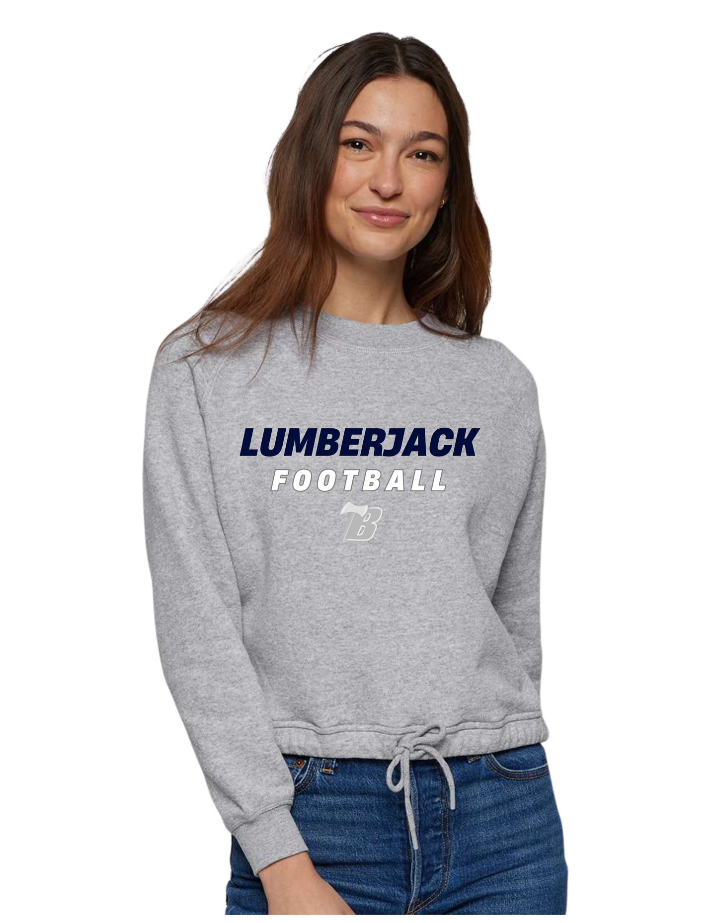 Women's Relaxed Tie Crew Sweatshirt (BHS Football)