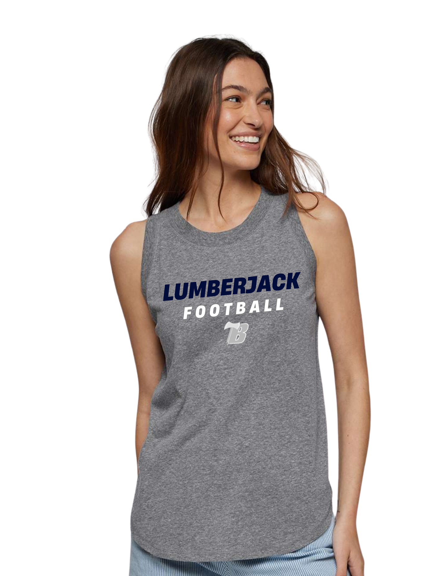 Women's Relaxed Fine Jersey Tank Grey (BHS Football)