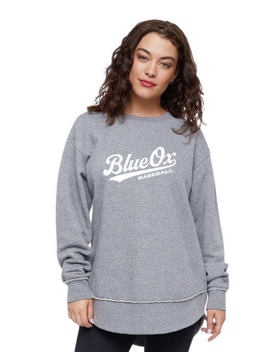 Women's Lat Fleece Weekend Crewneck - Granite Grey (BLUE OX 2)