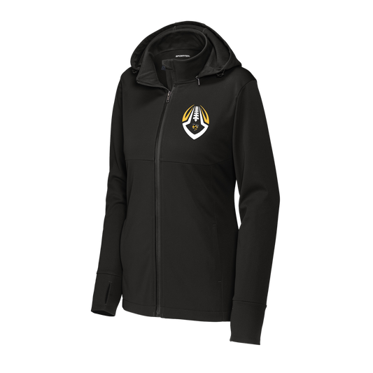 LST980 Sport-Tek® Women's Hooded Soft Shell Jacket (BLACK P1)