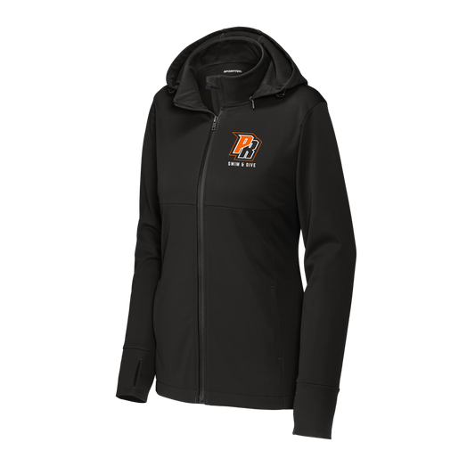 LST980 Sport-Tek® Women's Hooded Soft Shell Jacket (BLACK PR Sw 4)