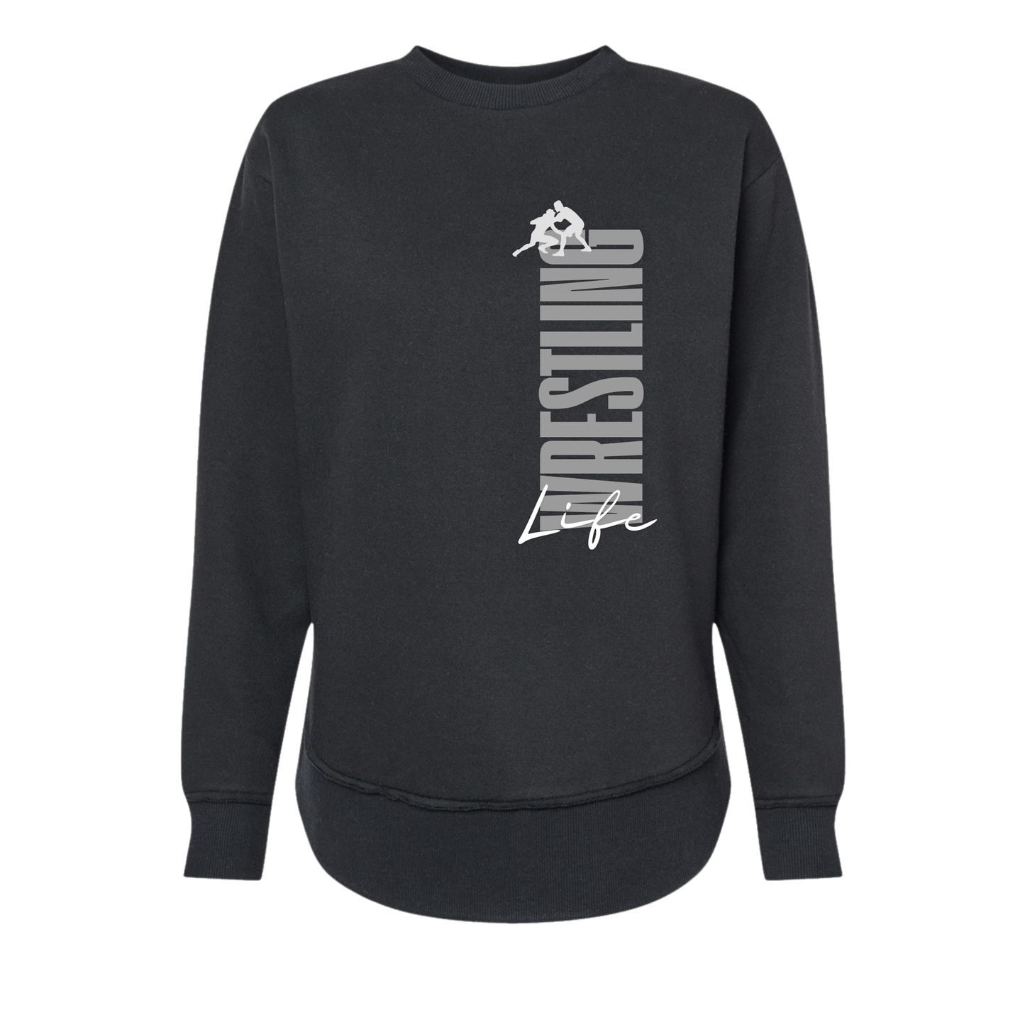 Women's Lat Fleece Weekend Crewneck - BLACK (NYWA Wrestling)