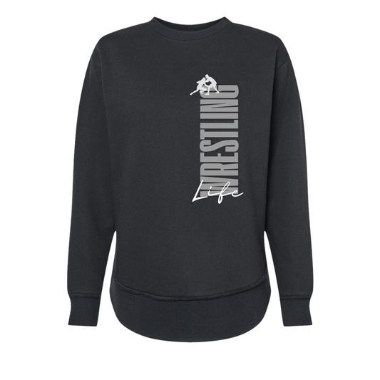 Women's Lat Fleece Weekend Crewneck - BLACK (NYWA Wrestling)