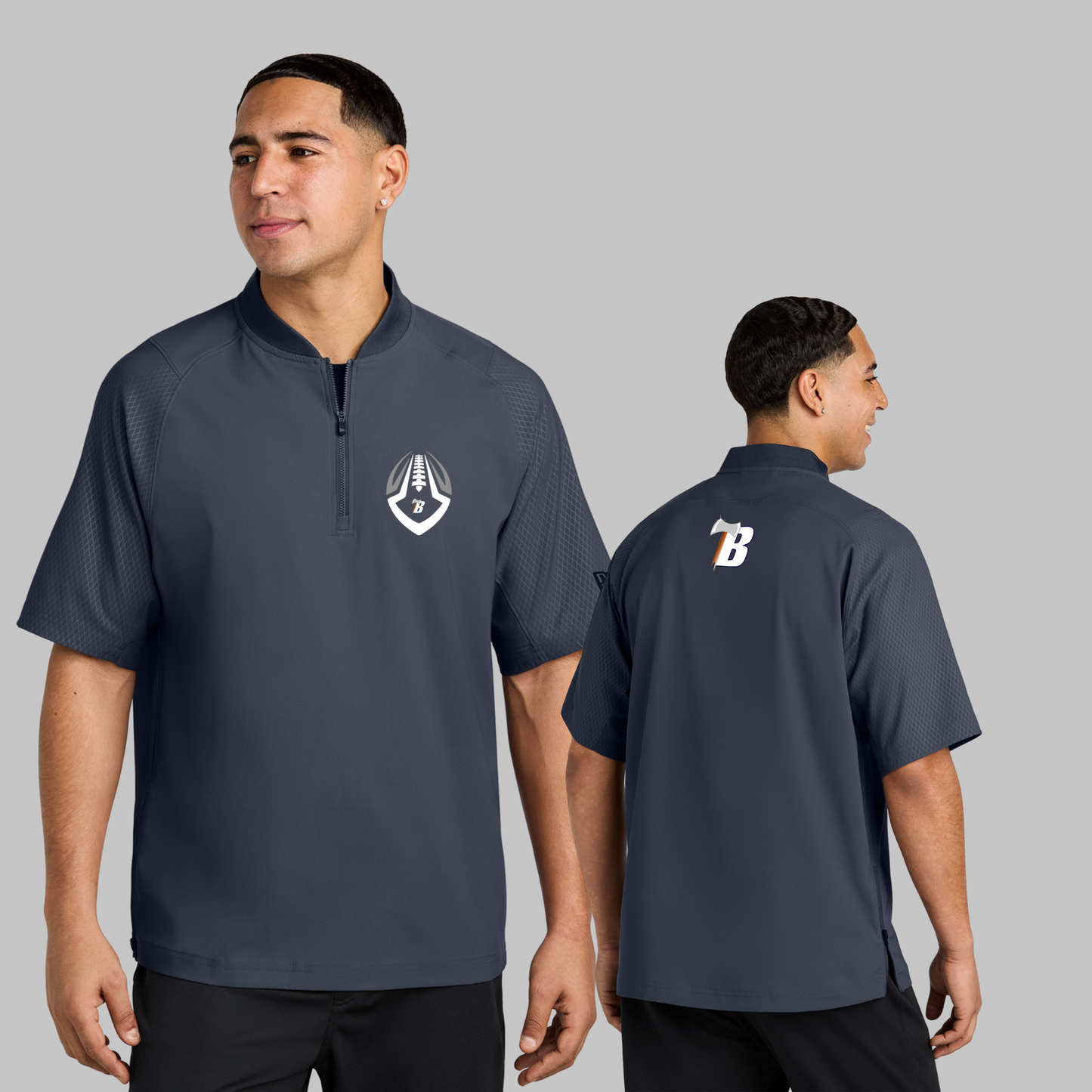 New Era® Cage Short Sleeve 1/4-Zip Jacket - NAVY (FBCoach)