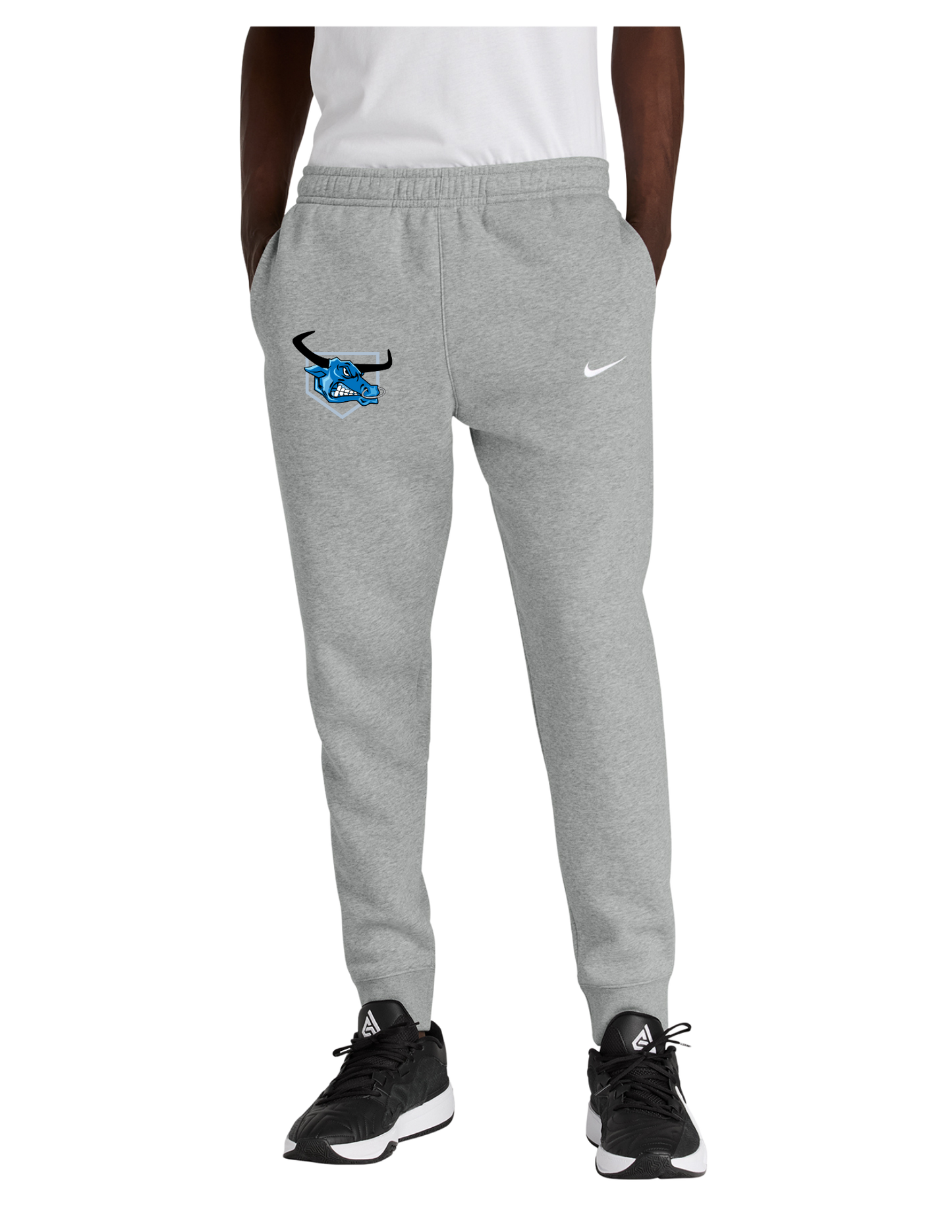 Adult NIKE Joggers Grey (BLUE OX BASEBALL 1)