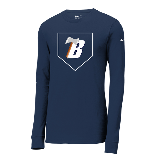 Nike Dri-FIT Cotton/Poly Long Sleeve Tee - NAVY (SB)