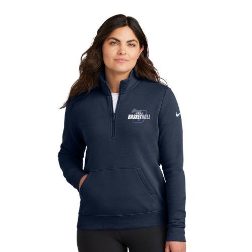 Nike Women's Club Fleee Sleeve Swoosh 1/2 Zip (BHS Basketball)