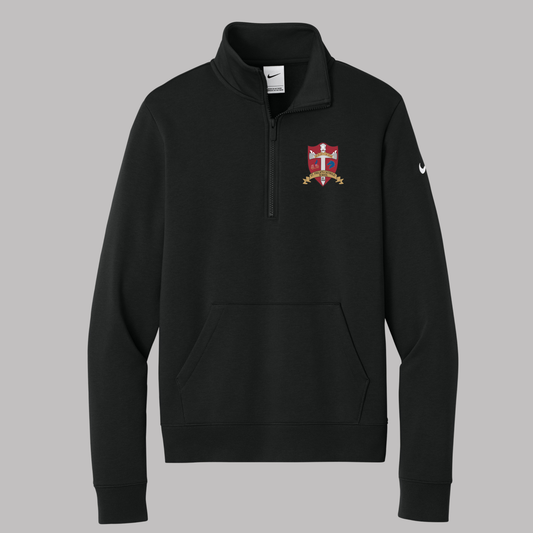 Nike Women's Club Fleece Sleeve Swoosh 1/2-Zip - NKDX6720 - BLACK (S.P)