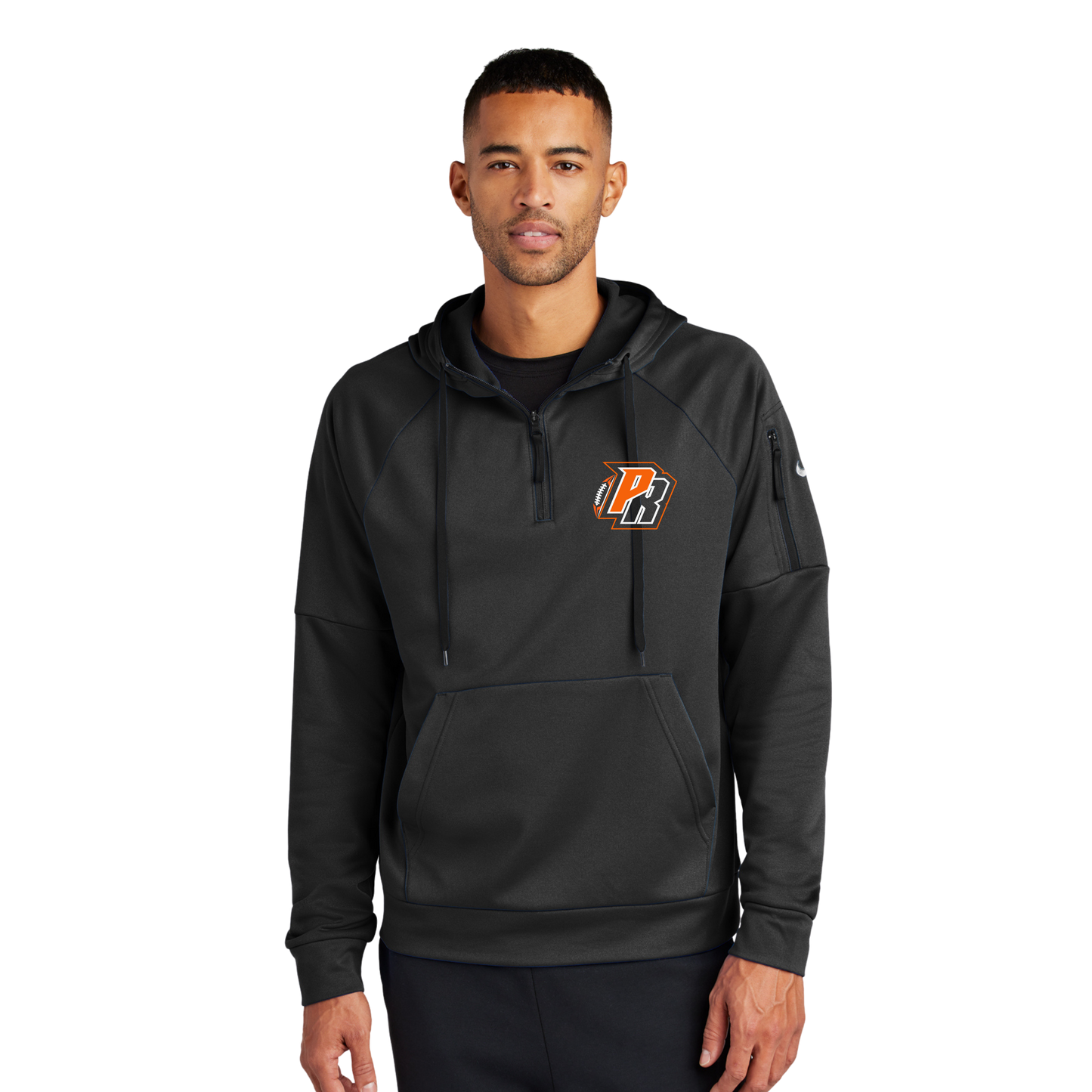 NKFD9742 Nike Therma-FIT Pocket 1/4-Zip Fleece Hoodie - BLACK (PR 5)