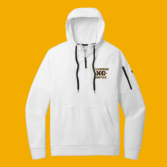NKFD9742 Nike Therma-FIT Pocket 1/4-Zip Fleece Hoodie - WHITE (CBG 1-B)