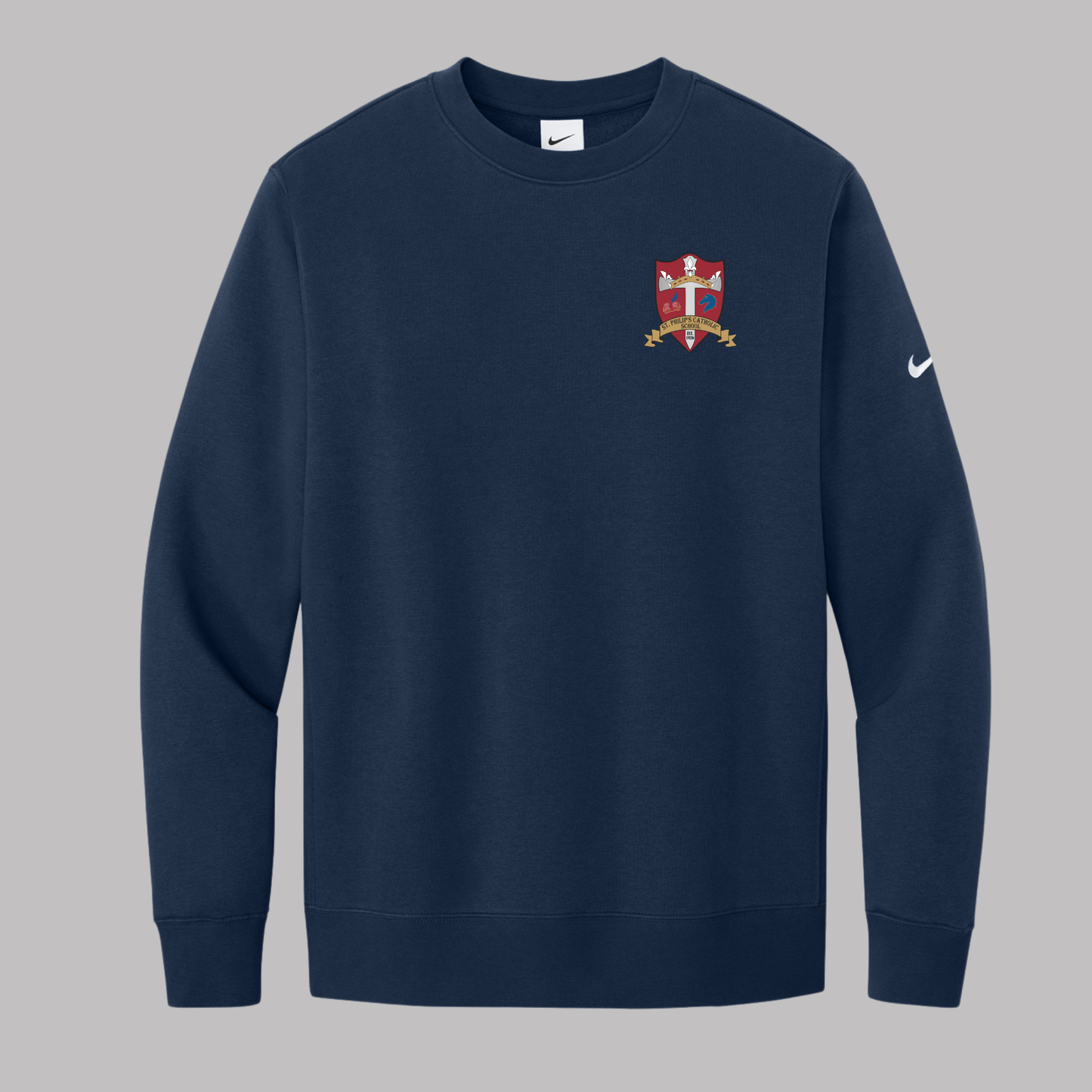 Nike Club Fleece Sleeve Swoosh Crew - NKFD9863 - MIDNIGHT NAVY (S.P)