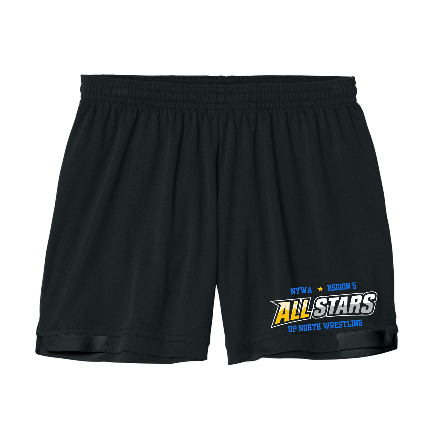 Sport-Tek® Women’s Club 5” Short - BLACK (NYWA Wrestling)