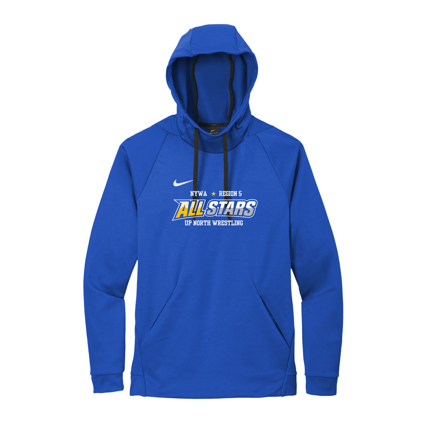 Nike Therma-FIT Pullover Adult Fleece Hoodie - ROYAL BLUE (NYWA Wrestling)