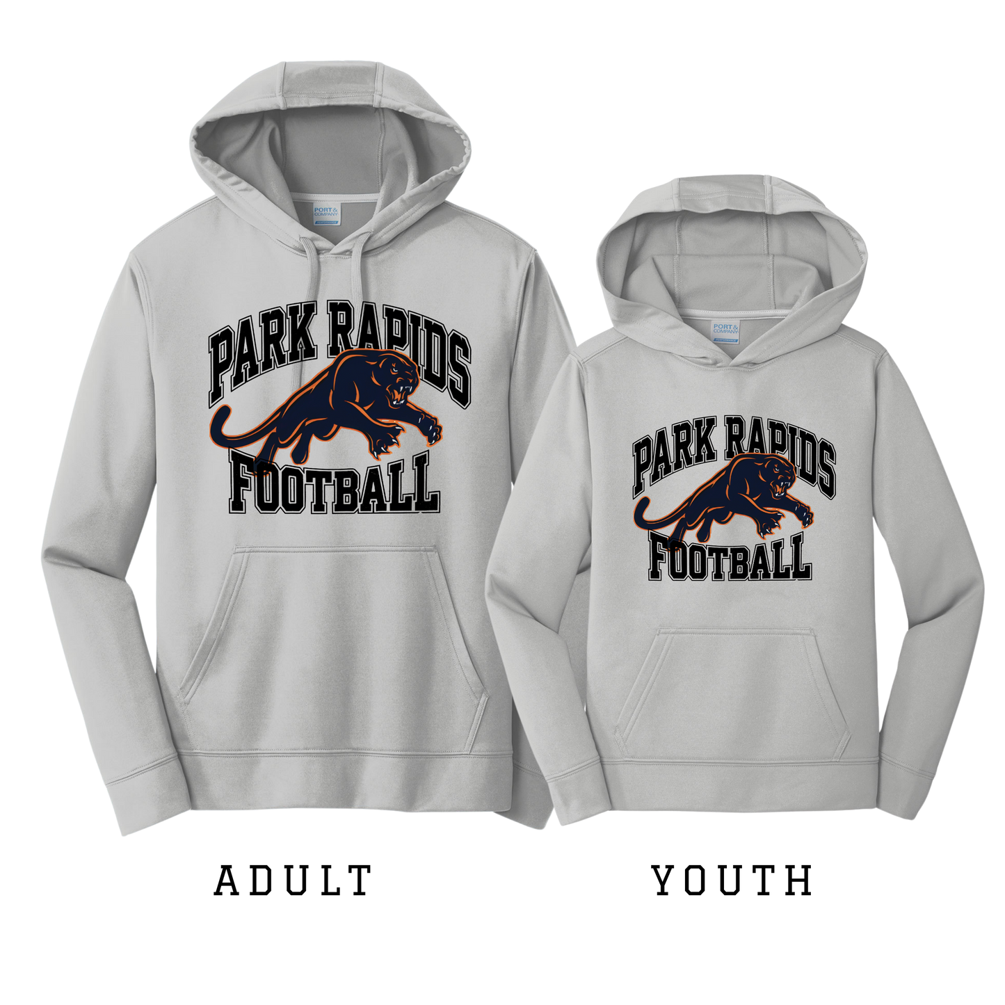 /PC590YH Port & Co™ Performance Fleece Pullover Hooded Sweatshirt (SILVER PR 3)