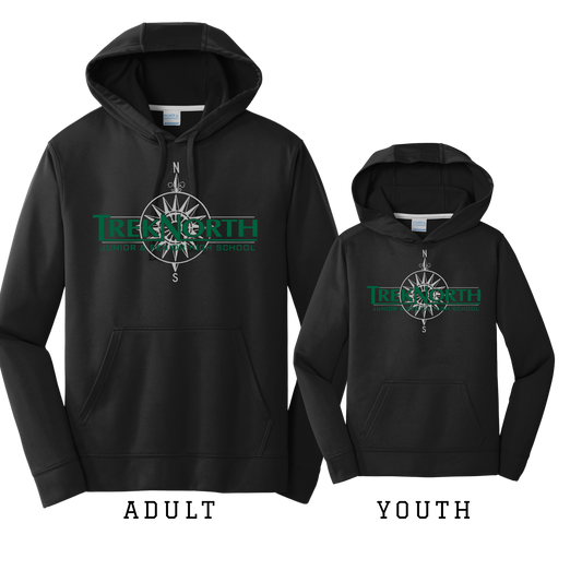 /PC590YH Port & Co™ Performance Fleece Pullover Hooded Sweatshirt (BLACK TN1)