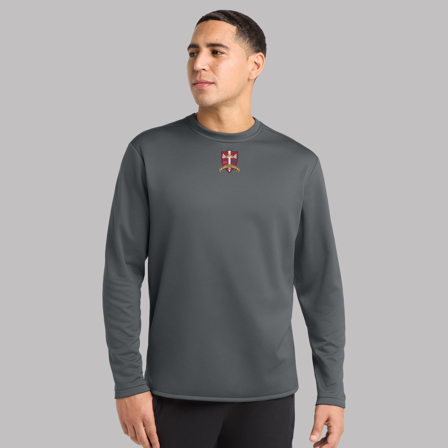 Sport-Tek® Sport-Wick® Fleece Pullover Crew  - ST248 - DARK SMOKE GREY (S.P)
